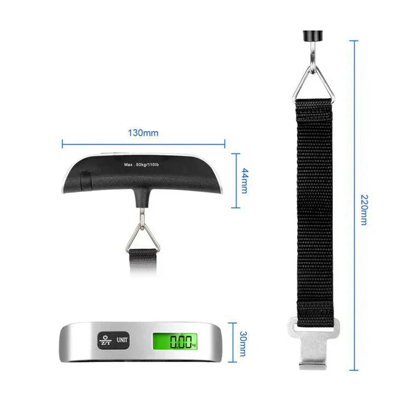 Balança Digital Portátil Para Viagens com Cinta para Pesagem até 50Kg