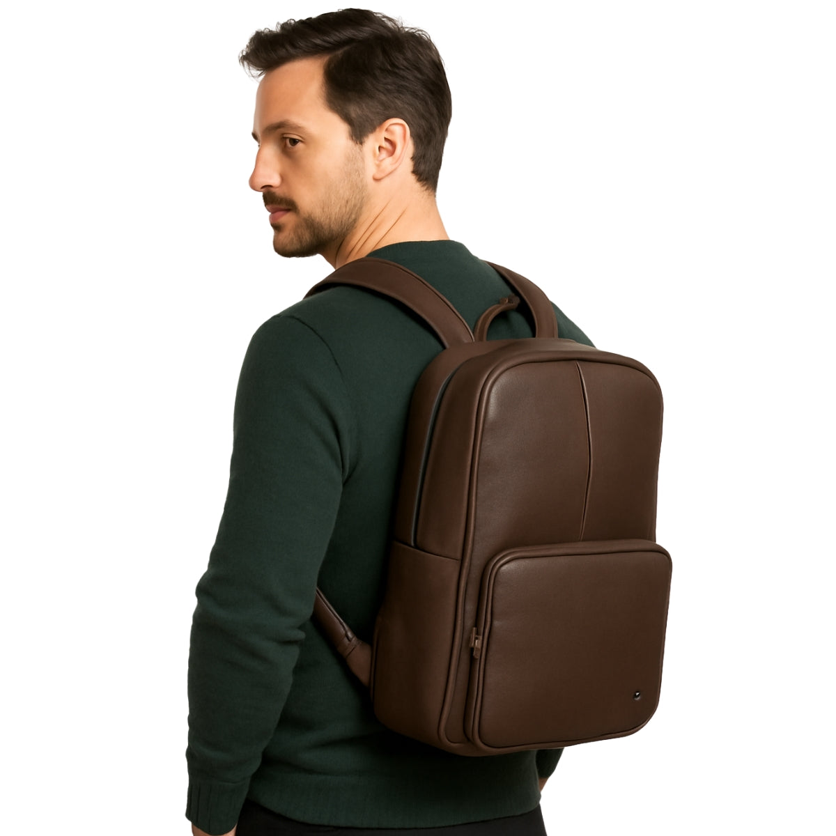 Mochila de Couro Legítimo Para Notebook Thorus