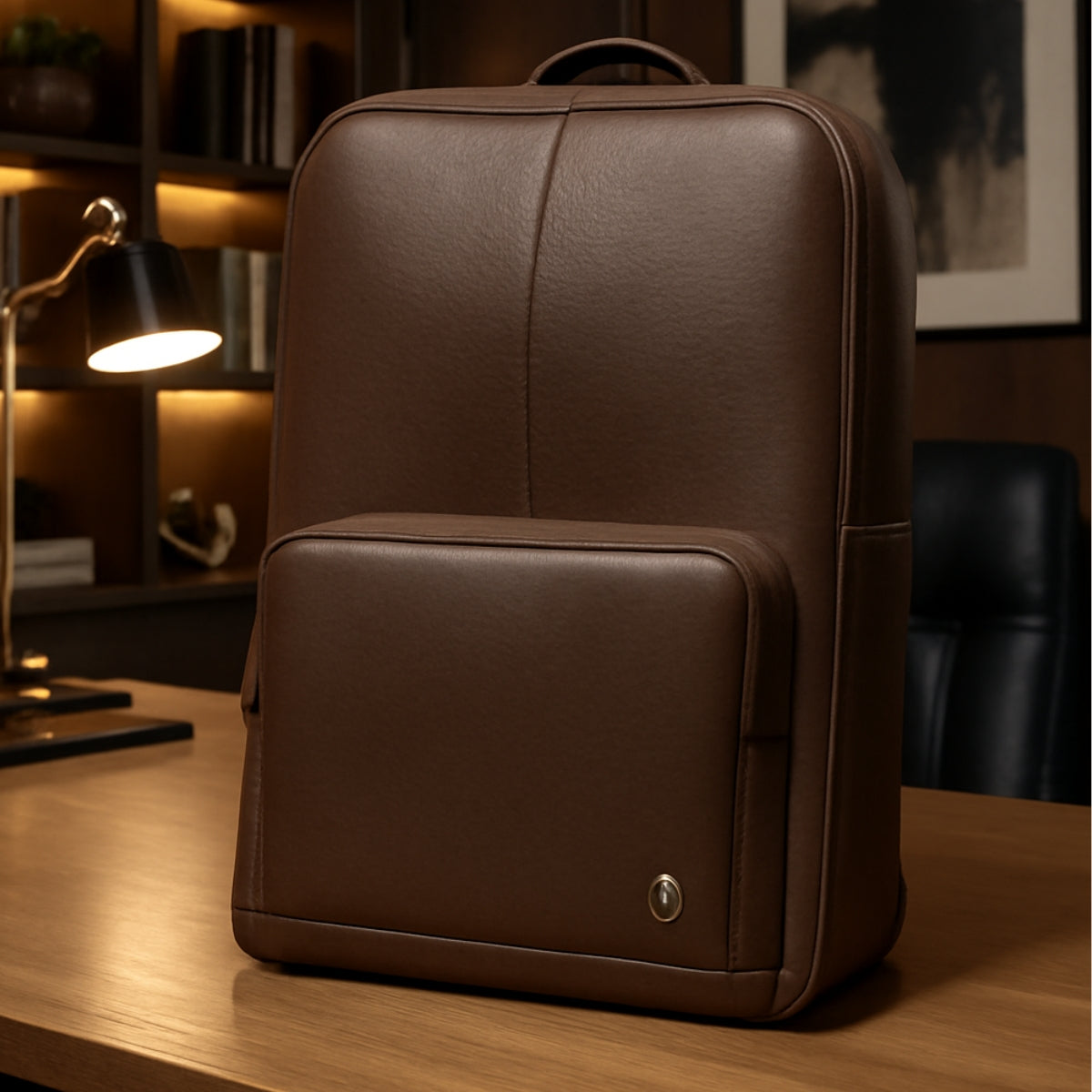 Mochila de Couro Legítimo Para Notebook Thorus