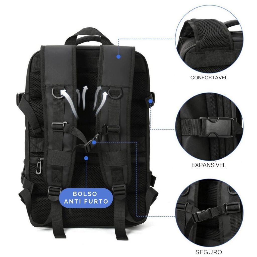 Mochila de Viagem Expansível Voyage
